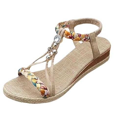 Hkdjaess Keilabsatz-Sandalen für Damen, Sommer, rutschfest, atmungsaktiv, offener Zehenbereich, Schuhe mit Plateauabsatz, bequem, Halb-Trailer, bequeme Sandale, 02 White, 39 EU Large Hkdjaess Keilabsatz-Sandalen für Damen, Sommer, rutschfest, atmungsaktiv, offener Zehenbereich, Schuhe mit Plateauabsatz, bequem, Halb-Trailer, bequeme Sandale, 02 White, 39 EU Large von Hkdjaess