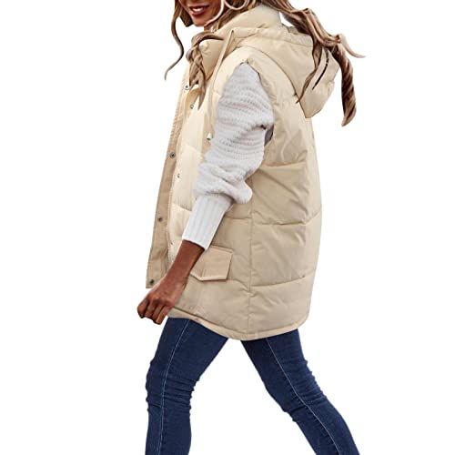 Hkdjaess Steppweste Damen Leicht Lang Windbreaker Grosse Groessen Frühling Outdoorjacke Damenjacke Klassisch Ohne Ärmel Halblang Wintermantel Stepweste Winter Ultraleicht Outwear Langweste Westen von Hkdjaess