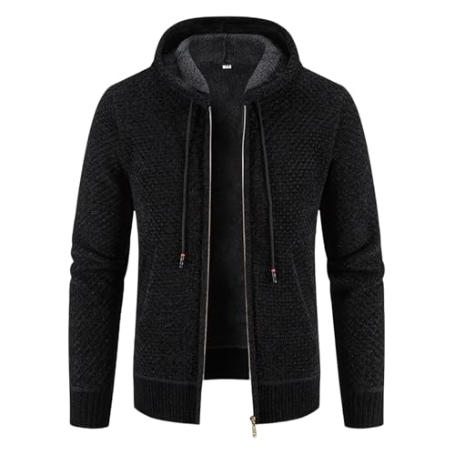 Hkdjaess Strickjacke Herren Warm Winter Regular fit Lockeres Steppjacke übergangsjacken Jogging Warm Casual Strickjacke Sweatshirts Zipper Sweaters Sportlich Sweatjack Sweatjacke von Hkdjaess