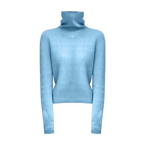 Hkdjaess Strickpullover Mit Rollkragen Damen Warm Chic Frühling Damenpullover Langarmshirt Modern Vintage Herbst Winter Pullis Sweatshirt Weich Strick Plus Size Winterpullis Damenpulli von Hkdjaess