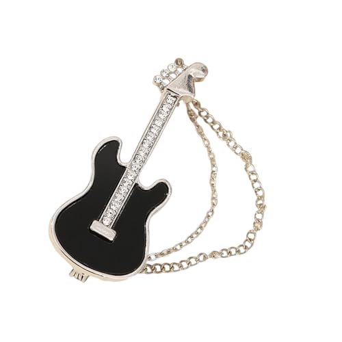 Hkfgdjdl Anstecknadel in Gitarrenform, einzigartige Brosche, Kleidung, Schmuck, Legierung, Textur, geeignet für Freundschaft und Feiern von Hkfgdjdl