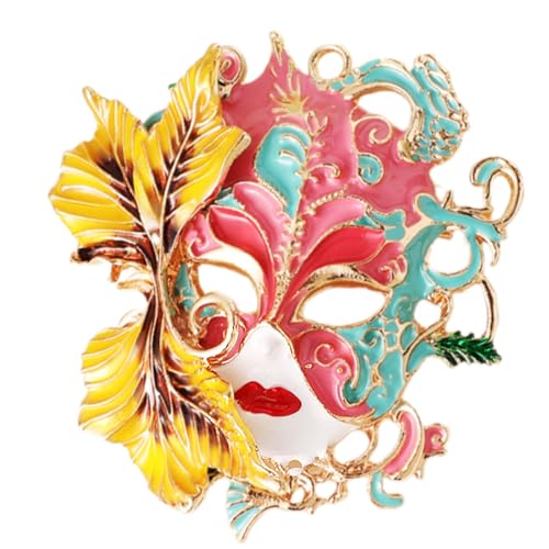 Hkfgdjdl Chinesische Vintage-Brosche mit Tropfen-Öl-Relief-Details, hergestellt in Kirsite, für kulturelle Mode-Accessoires von Hkfgdjdl