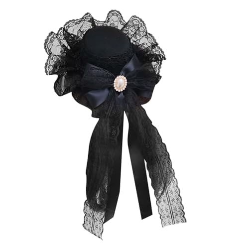 Hkfgdjdl Cosplay-Hariband, Schleier, kleiner Hut mit Haarspange, modische Kopfbedeckung für Damen, Teenager, Halloween, Haarschleifen, Maskeraden, Party-Kopfbedeckung von Hkfgdjdl