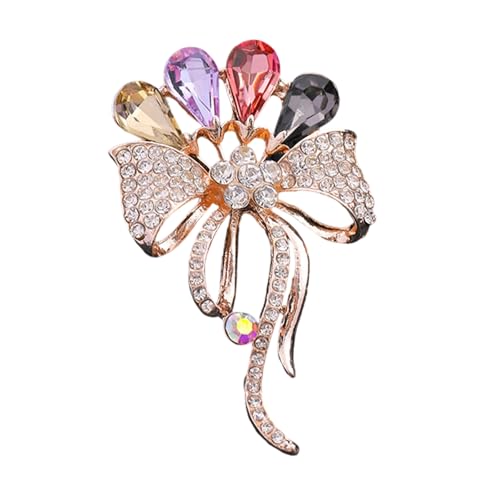 Hkfgdjdl Einzigartige, funkelnde Anstecknadel, Blumenschmuck mit künstlichem Kristall-Blumen-Abzeichen für den täglichen Gebrauch, besondere Anlässe von Hkfgdjdl