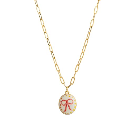 Hkfgdjdl Elegante Halskette aus der Pflanzen-Serie mit verstellbarem, ovalem Blumenanhänger, Schlüsselbeinkette für Damen, legere oder formelle Kleidung von Hkfgdjdl