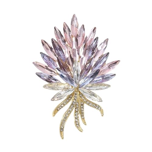 Hkfgdjdl Elegante Kristall-Brosche in Schmetterlingsform, romantischer Schmuck aus Legierung mit sicherer, handwerklicher Anstecknadel für Damen von Hkfgdjdl
