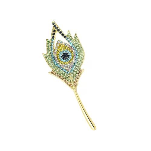 Hkfgdjdl Elegante Pfauen-Brosche aus Legierung, Schmuck, multifunktionales Accessoire, geeignet für formelle Veranstaltungen und den täglichen Gebrauch von Hkfgdjdl