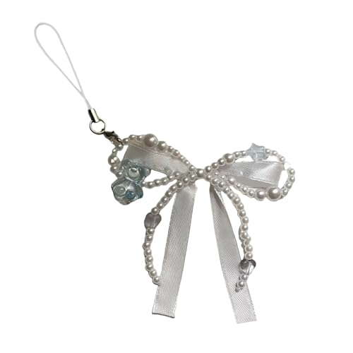 Hkfgdjdl Eleganter Schmetterlings-Anhänger mit Kunstperlen für Handtaschen, modisches Geldbörsen-Accessoire mit angenehmer Haptik von Hkfgdjdl