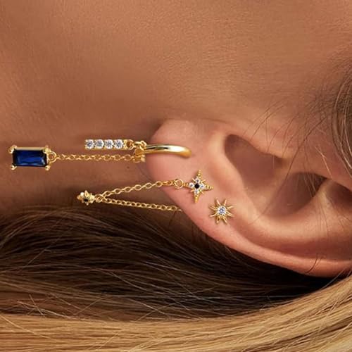 Hkfgdjdl Elegantes Zirkonia-Quasten-Ohrring-Set, Tropfen-Ohrstecker für moderne Frauen mit Messingbeschichtung und dauerhaftem Glanz Hkfgdjdl Elegantes Zirkonia-Quasten-Ohrring-Set, Tropfen-Ohrstecker für moderne Frauen mit Messingbeschichtung und dauerhaftem Glanz von Hkfgdjdl