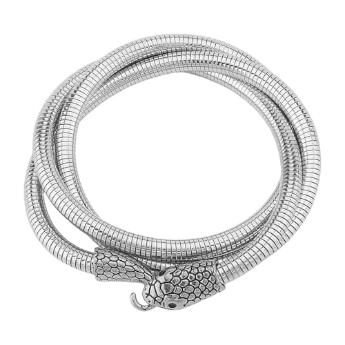 Hkfgdjdl Flexibles Schlangen-Schlüsselbein-Halskette, gedrehtes Armband, eleganter Legierungsschmuck für den täglichen Gebrauch und besondere Anlässe von Hkfgdjdl