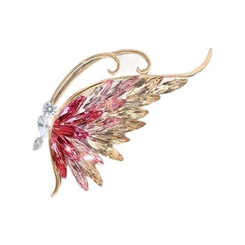 Hkfgdjdl Funkelnde blaue Kristall-Brosche in Schmetterlingsform, elegantes Design, leichte Legierung, Schmuck für Damen, Party-Accessoire von Hkfgdjdl