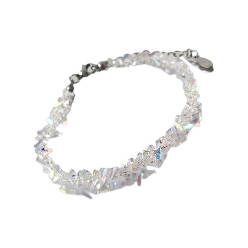 Hkfgdjdl Funkelnde facettierte Glasperlen-Halskette, Armband, eleganter Schmuck, verstellbares Halsband für Damen Hkfgdjdl Funkelnde facettierte Glasperlen-Halskette, Armband, eleganter Schmuck, verstellbares Halsband für Damen von Hkfgdjdl