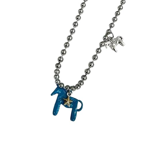 Hkfgdjdl Halskette mit Anhänger, elegantes Fohlen-Design, robuste Legierung, Schmuck für Damen, für den täglichen Gebrauch von Hkfgdjdl