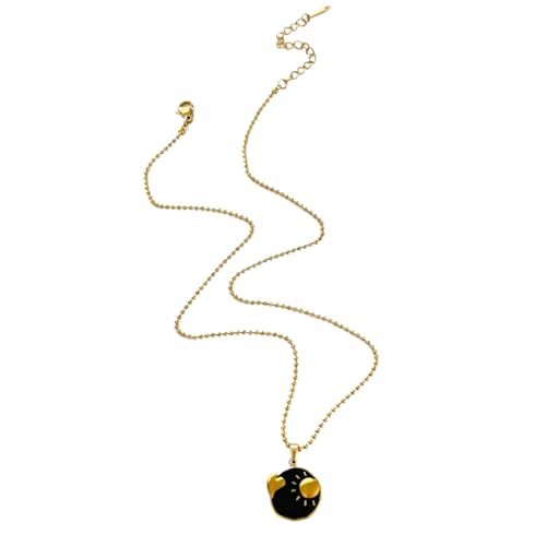 Hkfgdjdl Modische Halskette mit Tarotkarten-Anhänger für Damen im Retro-Stil mit stabilen Edelstahl-Zodiacs-Designs von Hkfgdjdl