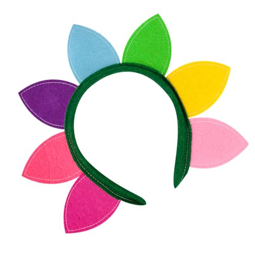 Hkfgdjdl Modische Kopfbedeckung, bunte Sonnenblumen-Haarbänder, Plüsch-Blumen-Haarband, modische Kopfbedeckung für Partys und den täglichen Gebrauch von Hkfgdjdl
