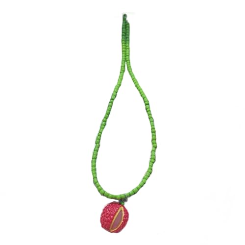 Hkfgdjdl Obst-Halskette, Sommer-Obst-Schicht-Glasperlen-Halskette für Damen, jugendlicher Schmuck, leichtes Design von Hkfgdjdl