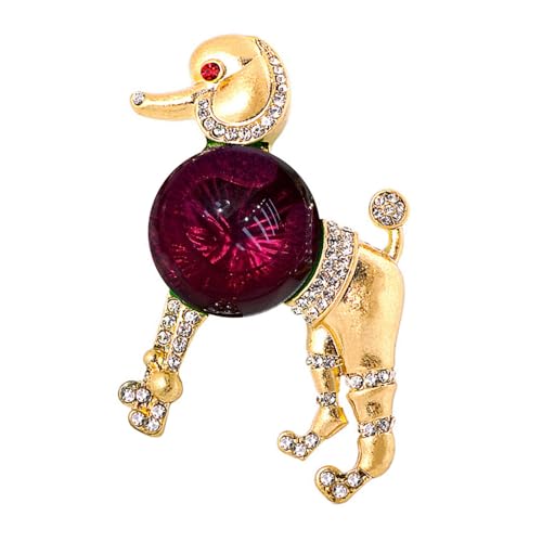 Hkfgdjdl Pudel-Brosche, elegante Pudel-Brosche, sicherer Verschluss, tragbar, Legierung, Schmuck für formelle Veranstaltungen, den täglichen Gebrauch von Hkfgdjdl
