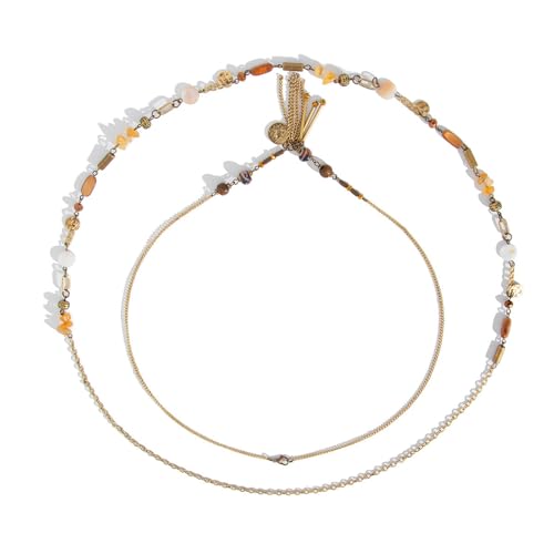 Hkfgdjdl Pulloverkette, stilvolle Stern-Fransen-Anhänger, Halskette mit künstlichen Kristallen und starker Eisenkette aus Legierung für Damen von Hkfgdjdl