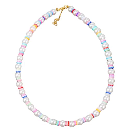 Hkfgdjdl Schlüsselbein-Halskette mit Kunstperlen, leicht, eleganter Schmuck für Damen, für den täglichen Gebrauch, vielseitiges Design, Schlüsselbein-Kette von Hkfgdjdl