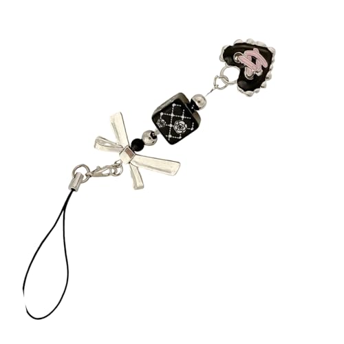 Hkfgdjdl Stilvolle inspirierte Herzschleife Blume Legierung Handyanhänger Anhänger Tasche hängende Dekoration für Frauen Mädchen von Hkfgdjdl