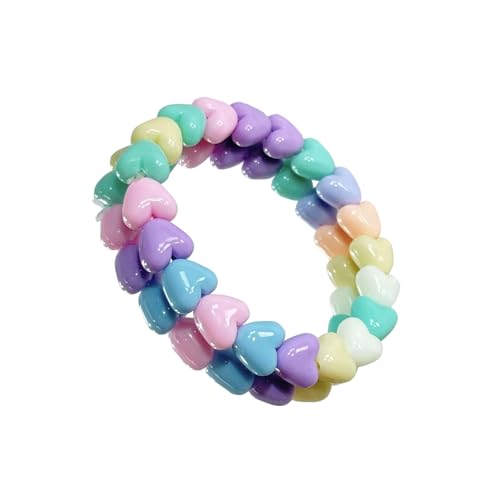 Hkfgdjdl Trendige Dopamin-Stern-Halskette/-Armband mit Regenbogen-Perlen für Frauen, modische Schichtkette von Hkfgdjdl