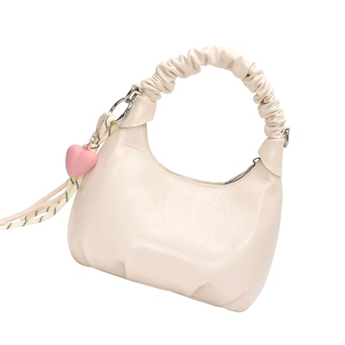 Hkfgdjdl Umhängetasche aus strukturiertem PU-Leder mit abnehmbarem Charm, geräumige Fächer für den täglichen Gebrauch Hkfgdjdl Umhängetasche aus strukturiertem PU-Leder mit abnehmbarem Charm, geräumige Fächer für den täglichen Gebrauch von Hkfgdjdl