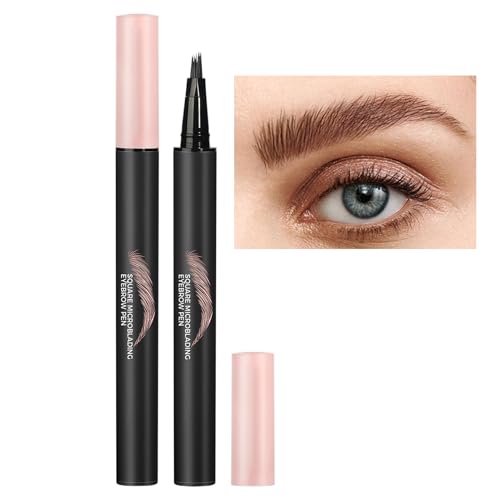 Hlagmix Augenbrauenstift wasserfest, Augenbrauenstifte für Frauen | Augenbrauen-Quadrat-Winkelpinsel-Stift mit mehreren Spitzen | Hochpigmentierter Augenbrauen-Definierer, Damen-Make-up, von Hlagmix