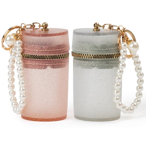 HlaitsWit Lippenstift-Schlüsselanhänger, Mini-Tasche mit Perlenanhänger, PVC-Lipgloss-Halter, funkelnder, tragbarer Lippenstift-Organizer, Geschenk für Mädchen und Frauen, Reise-Lippenstifte HlaitsWit Lippenstift-Schlüsselanhänger, Mini-Tasche mit Perlenanhänger, PVC-Lipgloss-Halter, funkelnder, tragbarer Lippenstift-Organizer, Geschenk für Mädchen und Frauen, Reise-Lippenstifte von HlaitsWit