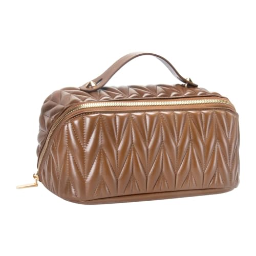Hlennotor -Make-Up-Tasche Aus Leder, ?e Kapazit?t, Kulturbeutel-Organizer f¨¹r Damen mit Wasserdichter Innentasche, Einfach Anzubringen, Leicht zu Verwenden, von Hlennotor
