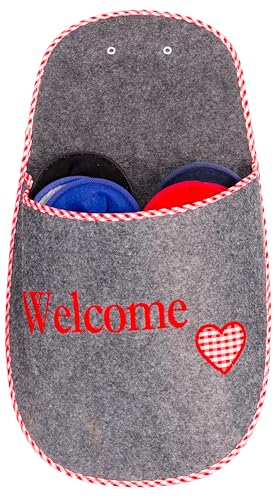 Hline 5 er Set Gästepantoffel Welcome in Riesen Pantoffel Größe 36-45 Filzpantoffel Hline 5 er Set Gästepantoffel Welcome in Riesen Pantoffel Größe 36-45 Filzpantoffel von Hline