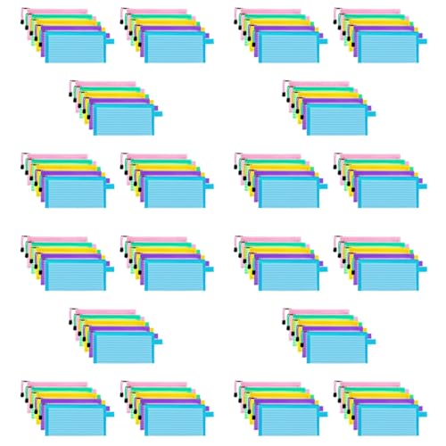 Hlxnyami 100Er-Pack Schulbedarf, Netzbeutel mit ReißVerschluss, Federmäppchen, Aufbewahrungsbeutel für GroßE Stifte, Mehrzweck-Reisetaschen Hlxnyami 100Er-Pack Schulbedarf, Netzbeutel mit ReißVerschluss, Federmäppchen, Aufbewahrungsbeutel für GroßE Stifte, Mehrzweck-Reisetaschen von Hlxnyami