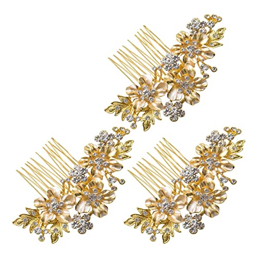 Hlxnyami 3X Hochzeit Braut Haarkämme Vintage Nachahmung Kristall Haarnadeln Abschlussball Schmuck Gold Silber Blumenmuster Frauen Hlxnyami 3X Hochzeit Braut Haarkämme Vintage Nachahmung Kristall Haarnadeln Abschlussball Schmuck Gold Silber Blumenmuster Frauen von Hlxnyami