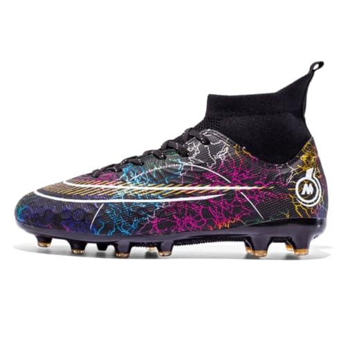 Hmhnsya Fußballschuhe Herren Professionelle Trainings Spike Fußballschuhe Hoher Knöchel Fußballschuhe für Kinder Unisex Turnschuhe von Hmhnsya