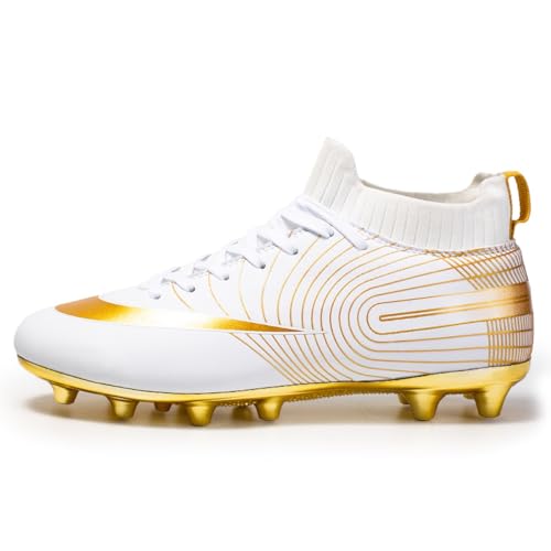 Hmhnsya Fußballschuhe Herren Professionelle Trainings Spike Fußballschuhe Hoher Knöchel Fußballschuhe für Kinder Unisex Turnschuhe von Hmhnsya