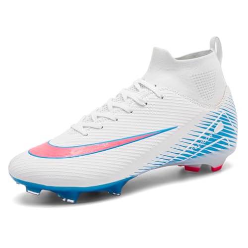 Hmhnsya Fußballschuhe Herren Professionelle Trainings Spike Fußballschuhe Hoher Knöchel Fußballschuhe für Kinder Unisex Turnschuhe von Hmhnsya