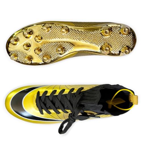 Hmhnsya Unisex Fußballschuhe Herren Professionelle Fußballschuhe High Top Spike Cleats Athletics Für Jugendliche Kinder Fußballschuhe von Hmhnsya