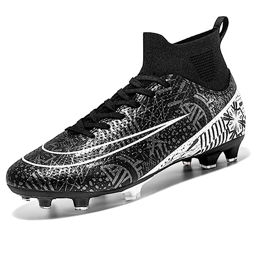 Hmhnsya Unisex Fußballschuhe Herren Professionelle Fußballschuhe High Top Spike Cleats Athletics Für Jugendliche Kinder Fußballschuhe von Hmhnsya