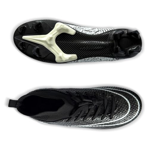 Hmhnsya Unisex Fußballschuhe Herren Professionelle Fußballschuhe High Top Spike Cleats Athletics Für Jugendliche Kinder Fußballschuhe von Hmhnsya