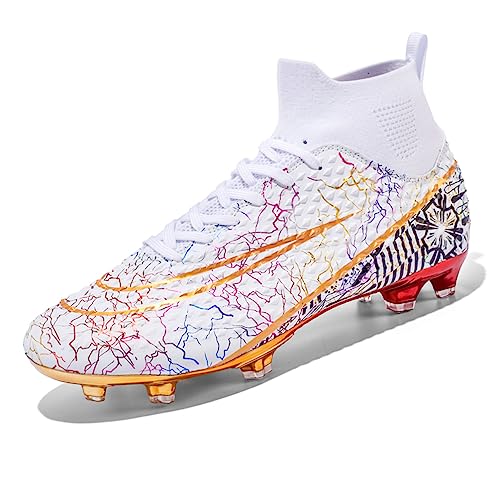Hmhnsya Unisex Fußballschuhe Herren Professionelle High Top Spike Cleats Athletics Für Jugendliche Kinder von Hmhnsya