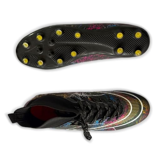 Hmhnsya Unisex Fußballschuhe Herren Professionelle Fußballschuhe High Top Spike Cleats Athletics Für Jugendliche Kinder Fußballschuhe von Hmhnsya