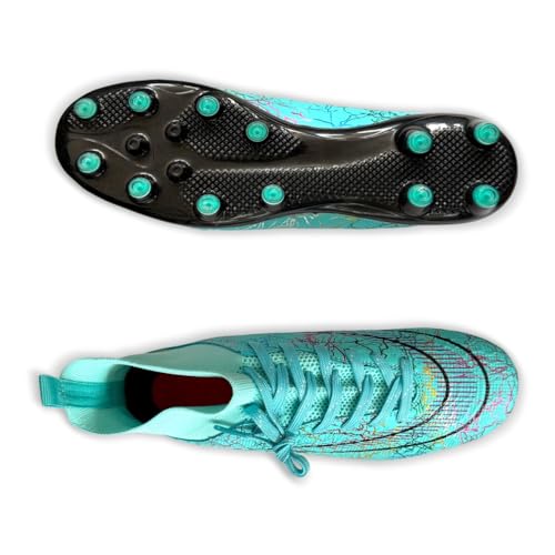 Hmhnsya Unisex Fußballschuhe Herren Professionelle Fußballschuhe High Top Spike Cleats Athletics Für Jugendliche Kinder Fußballschuhe von Hmhnsya