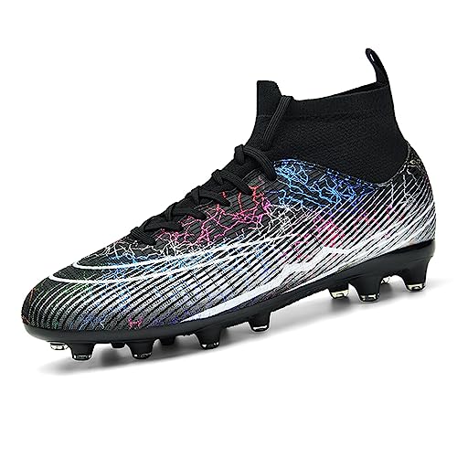 Hmhnsya Unisex Fußballschuhe Herren Professionelle Fußballschuhe High Top Spike Cleats Athletics Für Jugendliche Kinder Fußballschuhe von Hmhnsya
