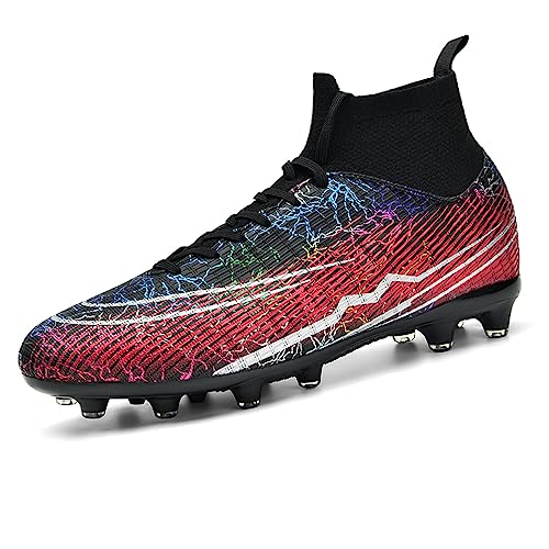 Hmhnsya Unisex Fußballschuhe Herren Professionelle High Top Spike Cleats Athletics Für Jugendliche Kinder von Hmhnsya