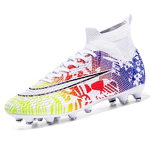 Hmhnsya Unisex Fußballschuhe Herren Professionelle High Top Spike Cleats Athletics Für Jugendliche Kinder von Hmhnsya