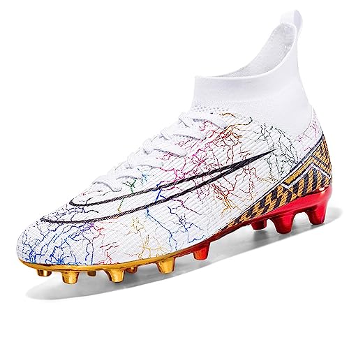 Hmhnsya Unisex Fußballschuhe Herren Professionelle High Top Spike Cleats Athletics Für Jugendliche Kinder von Hmhnsya