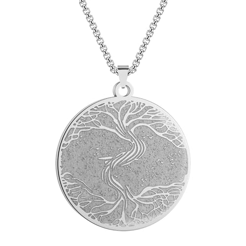 Halskette Ketten Schmuck Herren Frauen Anhänger Necklace Baum Rune Halskette Kettenanhänger Für Männliche Und Weibliche Halsketten S von Hmsanase