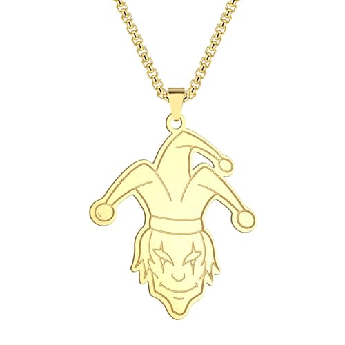 Halskette Ketten Schmuck Herren Frauen Anhänger Necklace Gothic Clown Anhänger Halskette Clown Anhänger Halskette Clown Charm Halskette G von Hmsanase