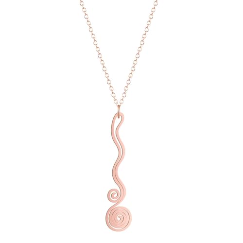 Halskette Ketten Schmuck Herren Frauen Anhänger Necklace Halskette Mit Geometrischem Spiral-Lollipop-Anhänger R von Hmsanase