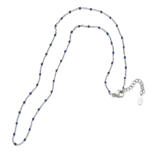 Halskette Ketten Schmuck Herren Frauen Anhänger Necklace Mode Boho Frauen Halskette Perlen Kette Halsketten Chic Hochzeit Geschenk Femme Kd101-Blau von Hmsanase