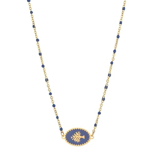 Halskette Ketten Schmuck Herren Frauen Anhänger Necklace Niedliche Anhänger-Halskette Für Frauen, Geschenke, Elegante Halskette Xn123-Blau von Hmsanase